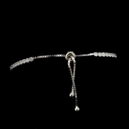 Handcrafted 92.5 Sterling Silver Tripple Layer Tennis Bracelet